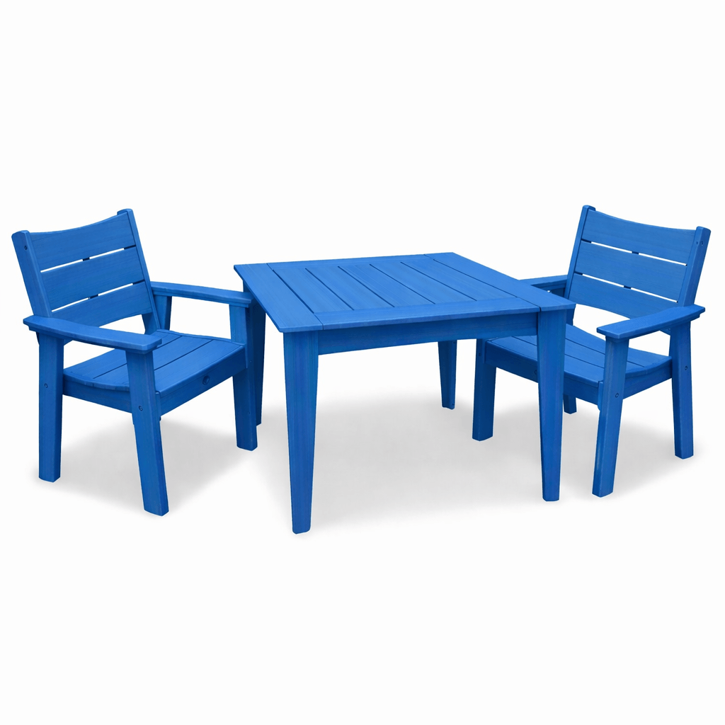 Square Dining Table & Two Chairs