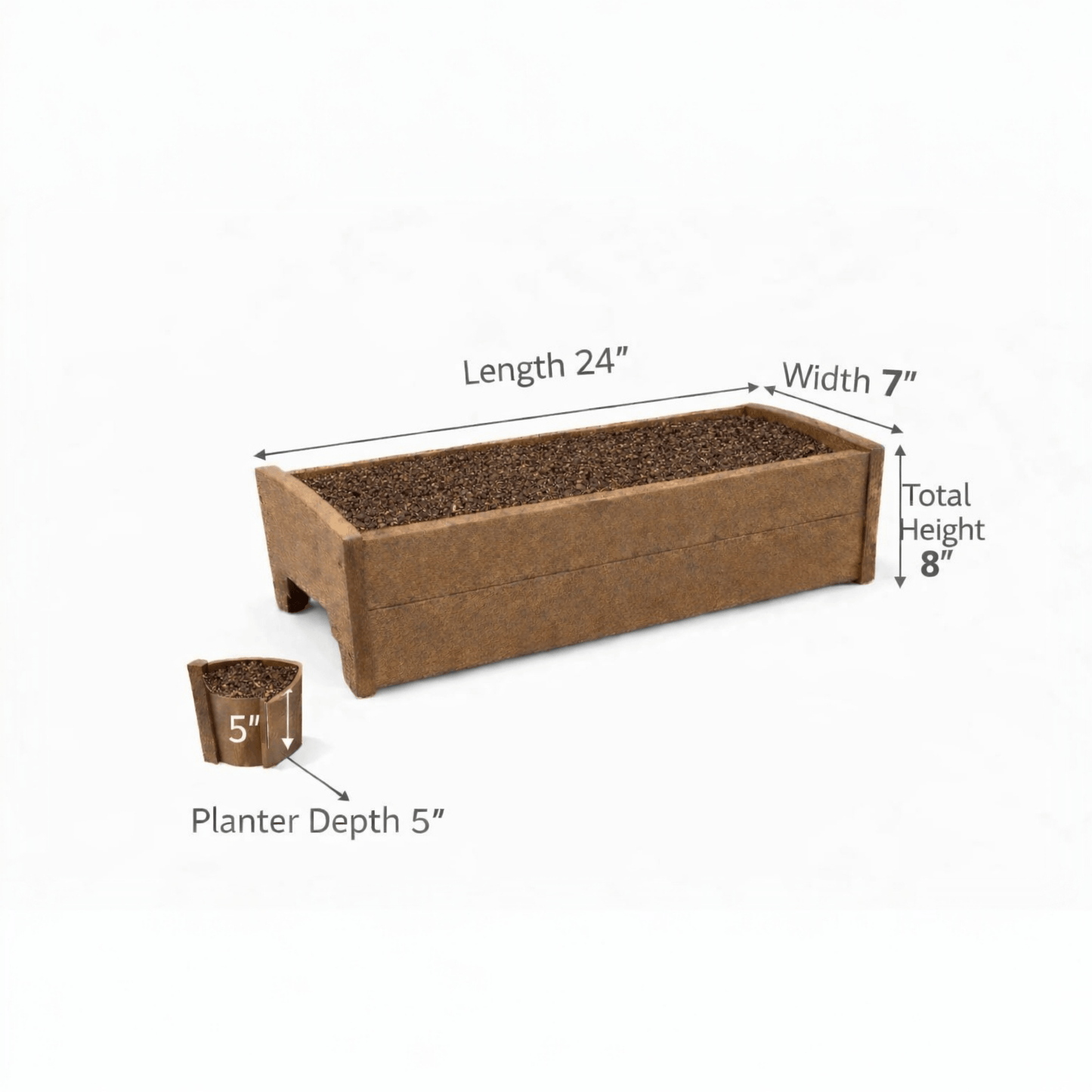 Railing Planters 24"