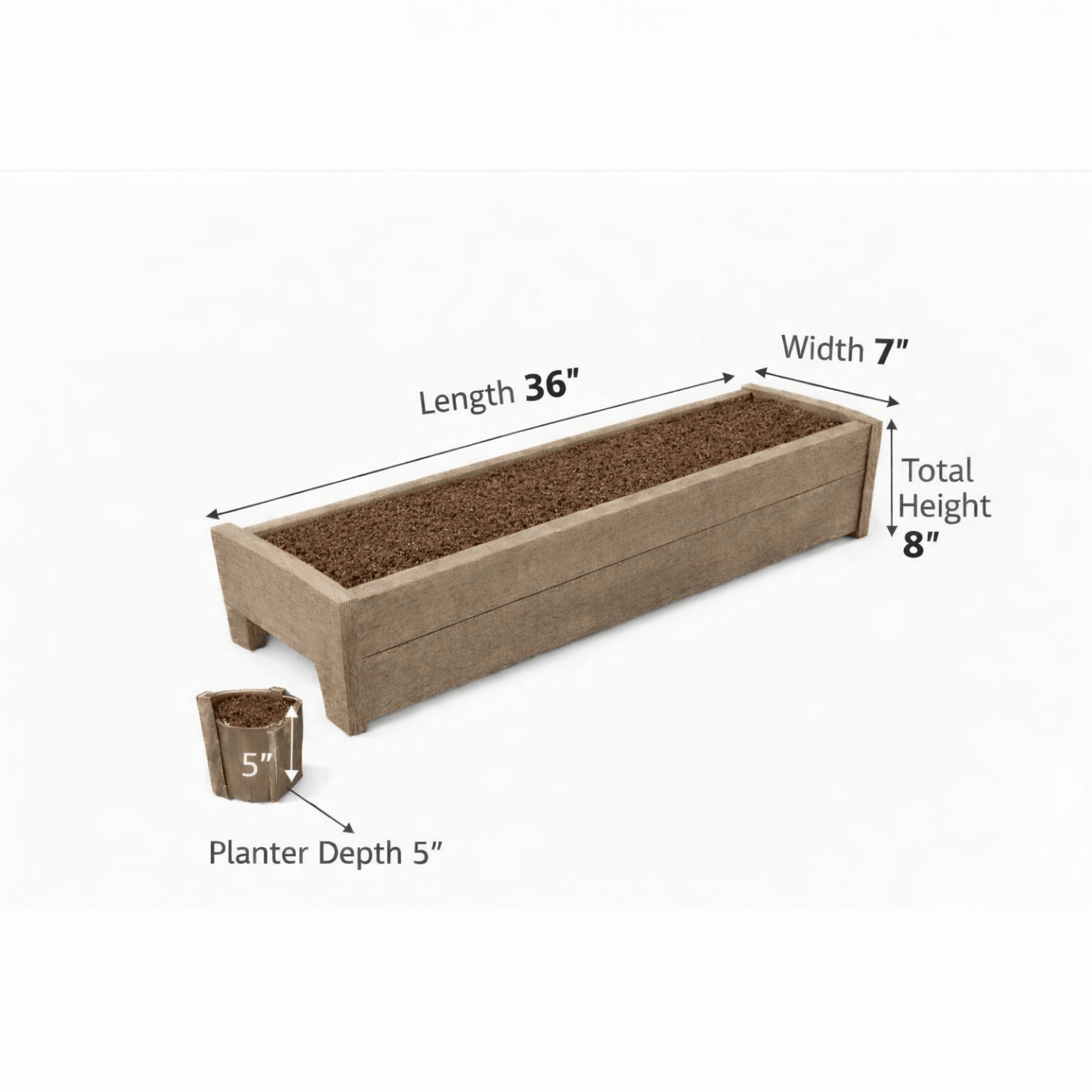 Railing Planter 36"