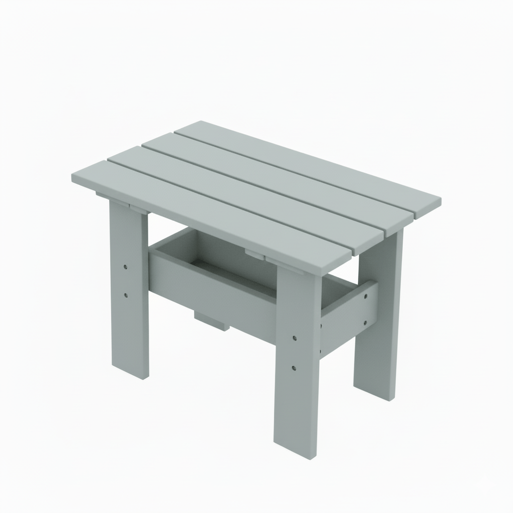 Rectangular Side Table with Shelf