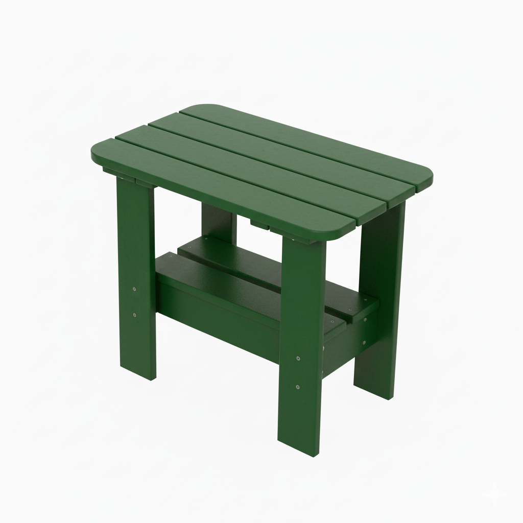 Rectangular Side Table with Shelf