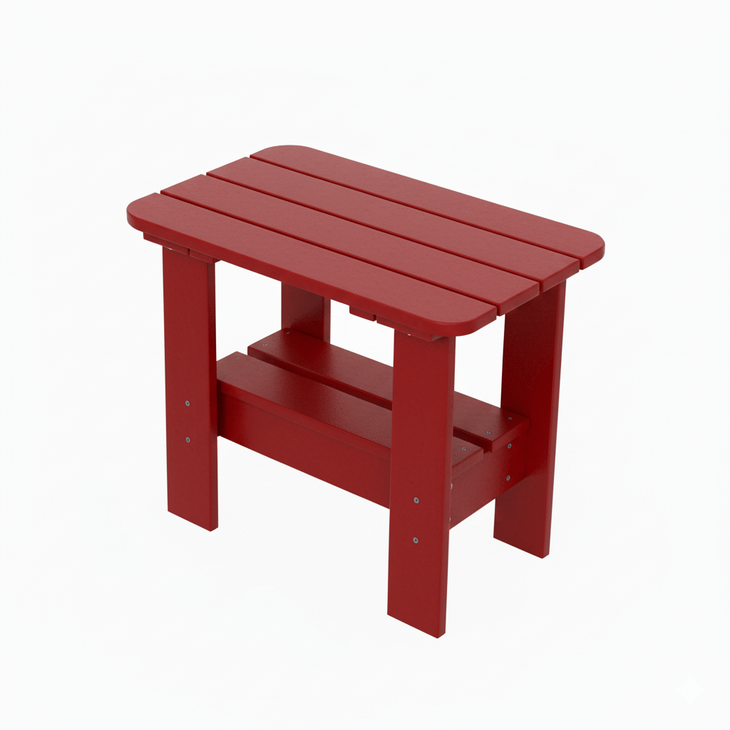 Rectangular Side Table with Shelf