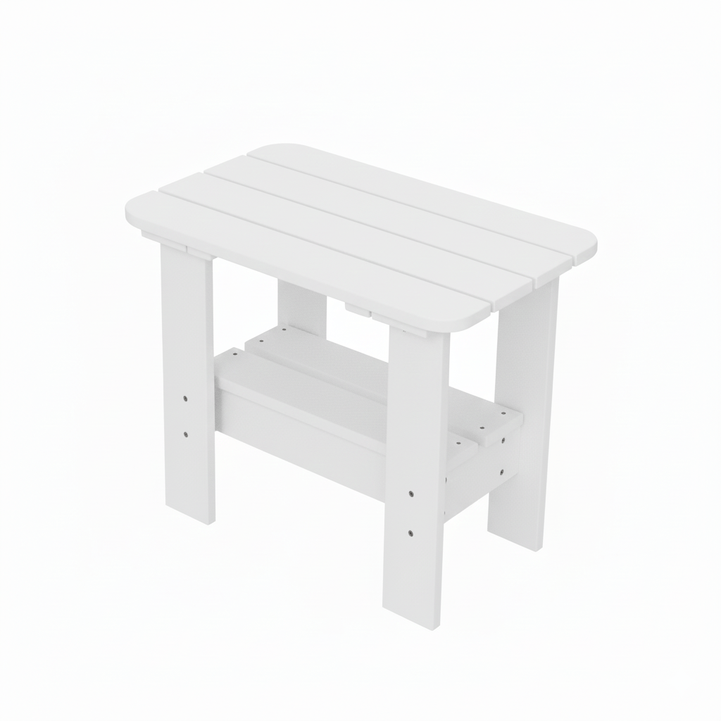 Rectangular Side Table with Shelf