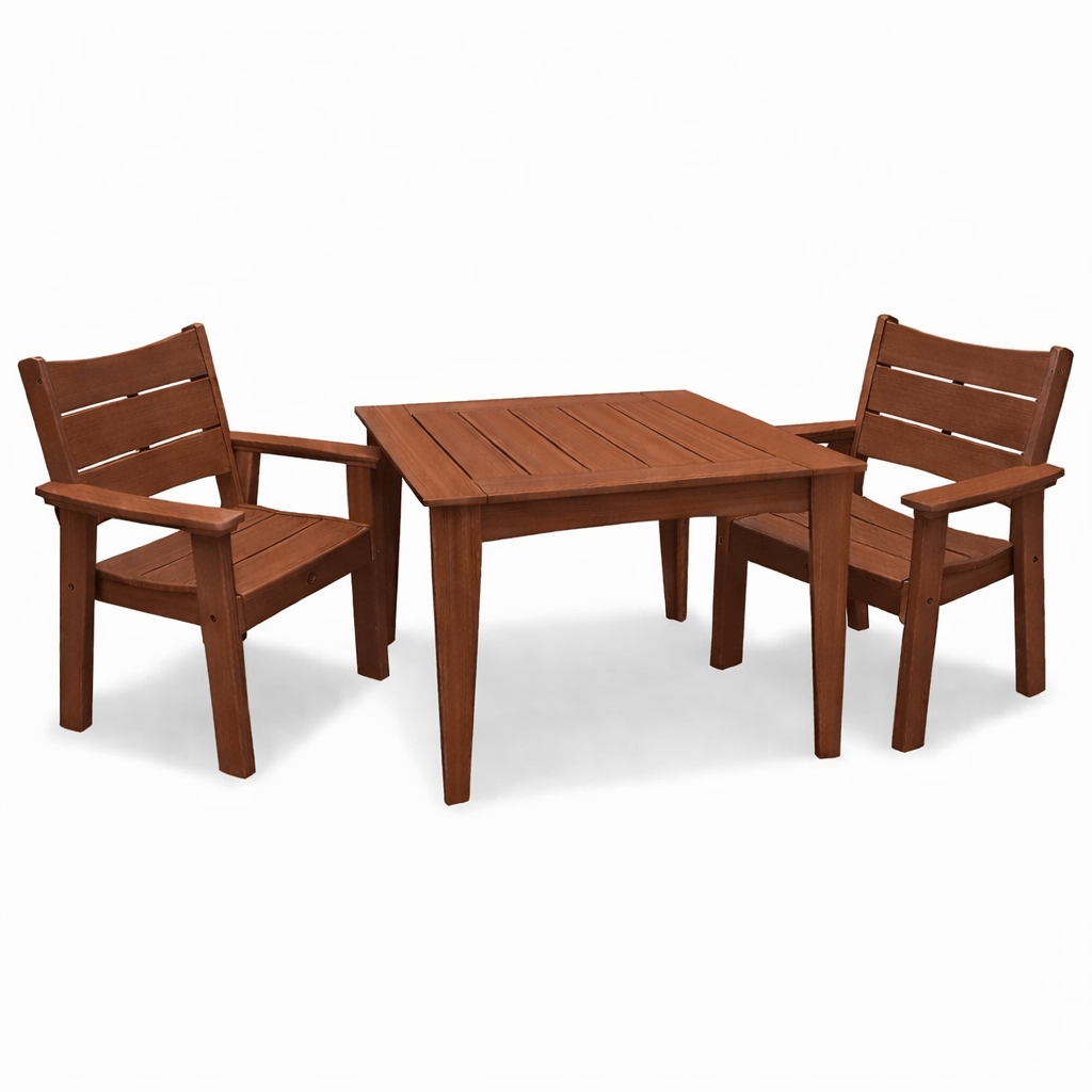 Square Dining Table & Two Chairs