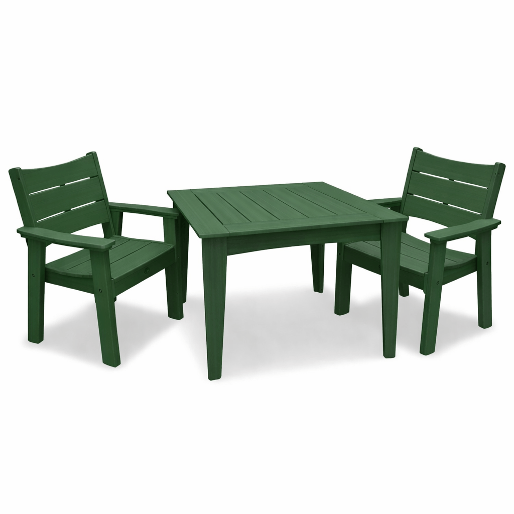 Square Dining Table & Two Chairs