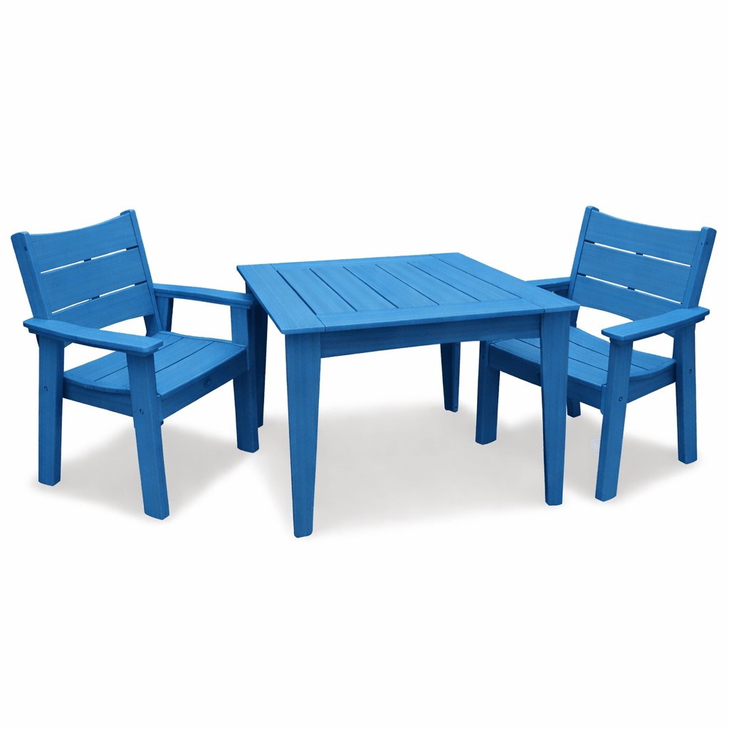 Square Dining Table & Two Chairs