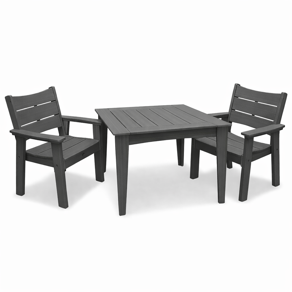 Square Dining Table & Two Chairs