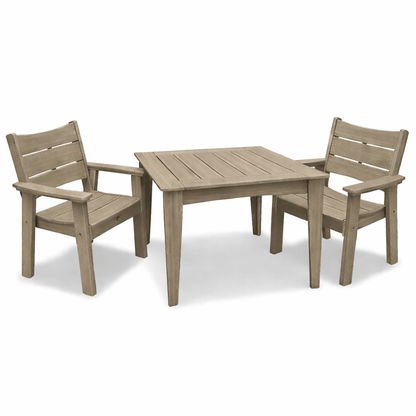 Square Dining Table & Two Chairs