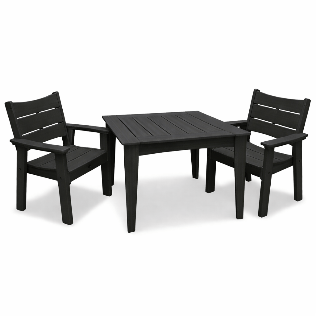 Square Dining Table & Two Chairs