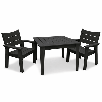 Square Dining Table & Two Chairs