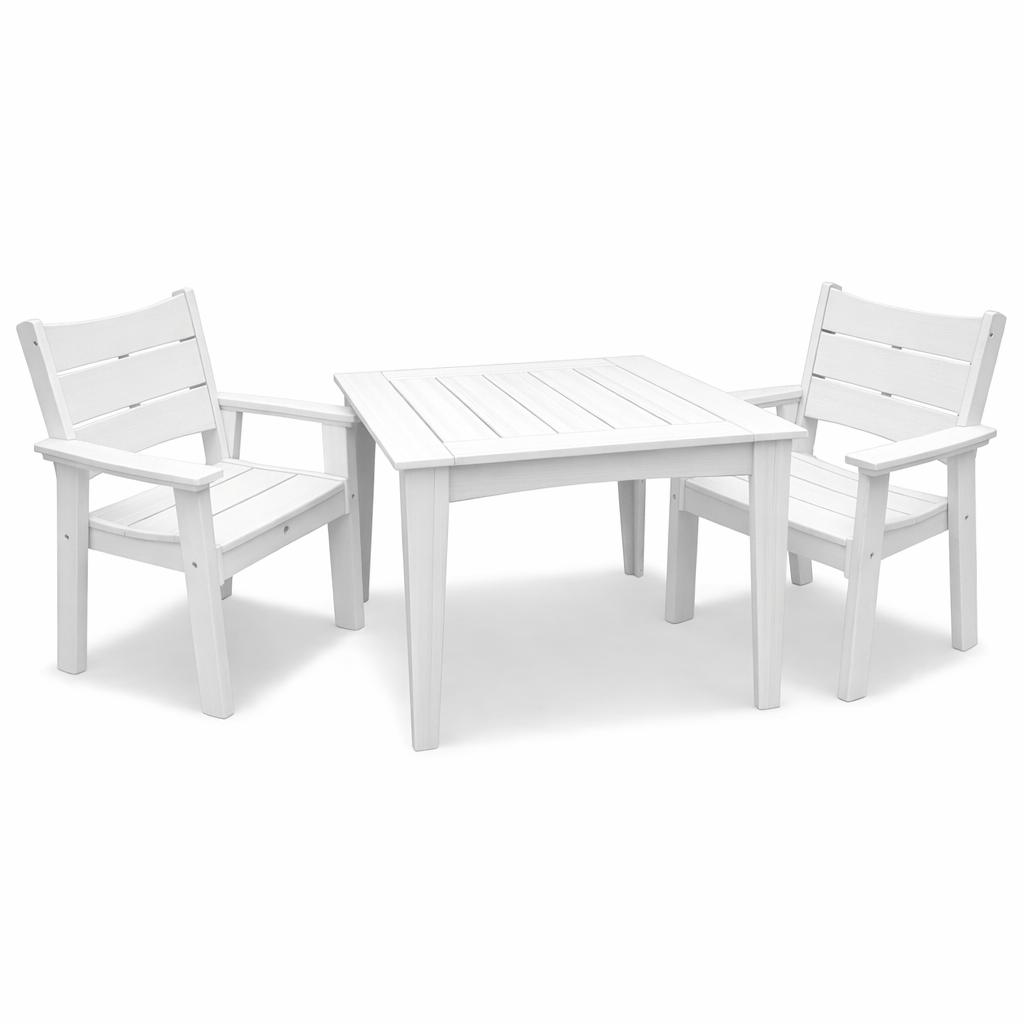 Square Dining Table & Two Chairs