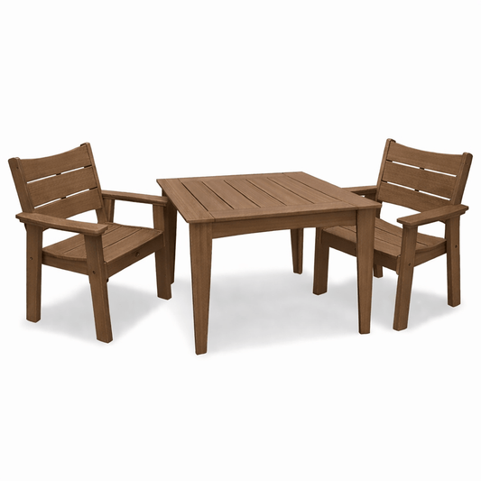 Square Dining Table & Two Chairs