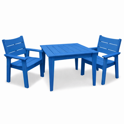 Square Dining Table & Two Chairs